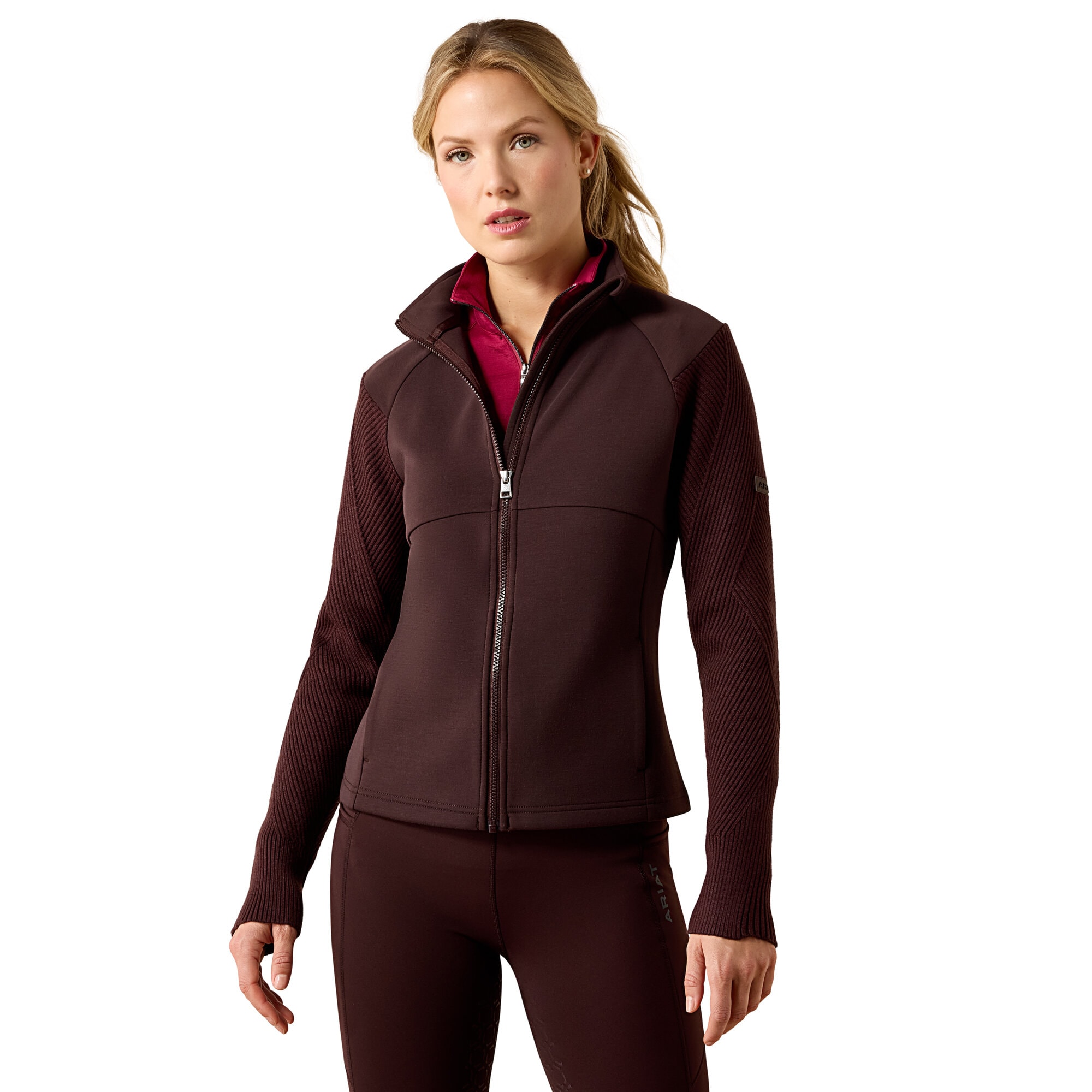 Skadi Full Zip Sweatshirt - Chocolate Plum