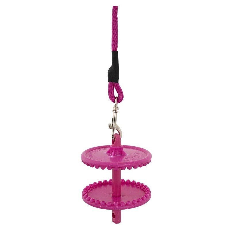 Likit Lickstone Holder Cheval avec corde - Glitter Pink