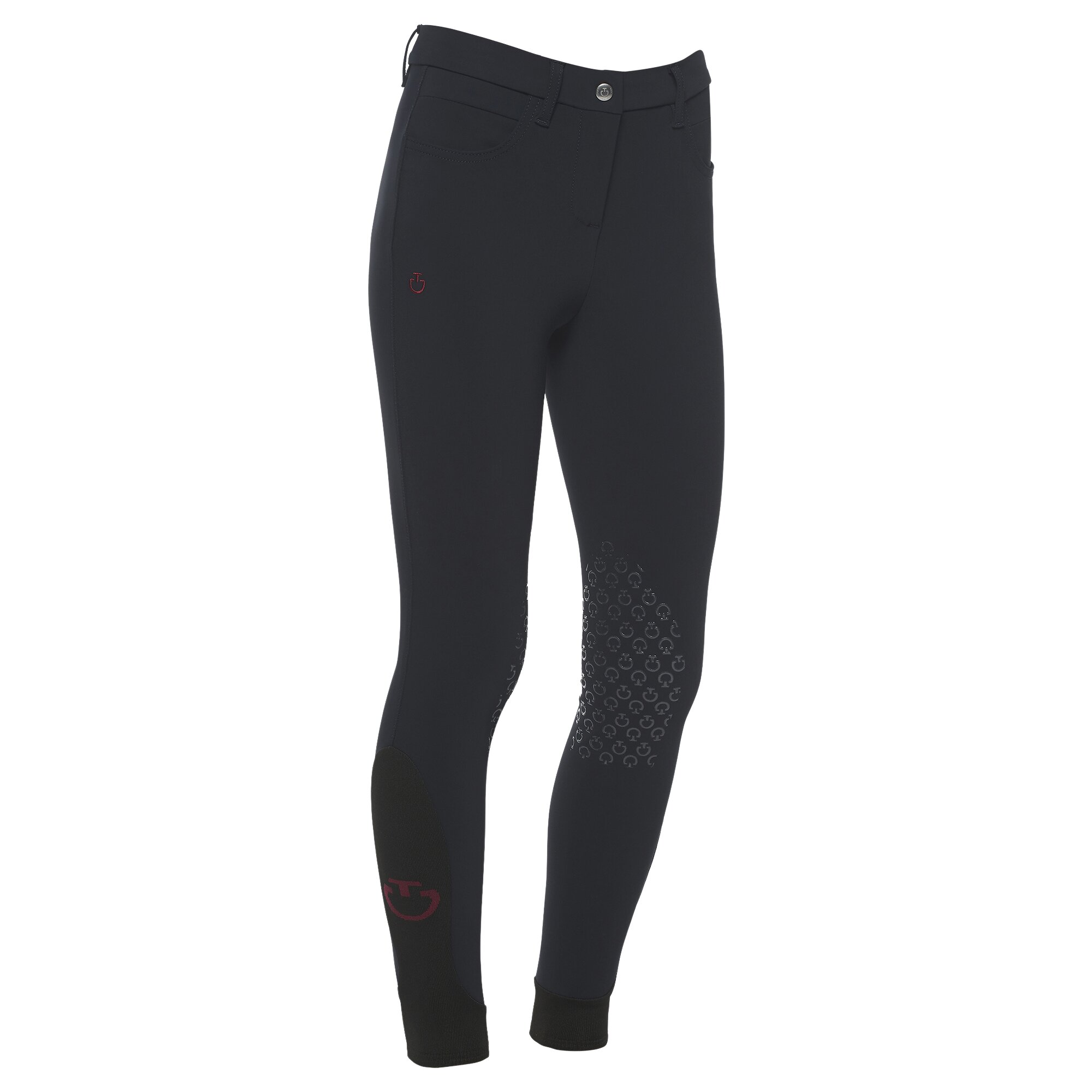 Girls Color Junior Knee Grip Breeches - Navy