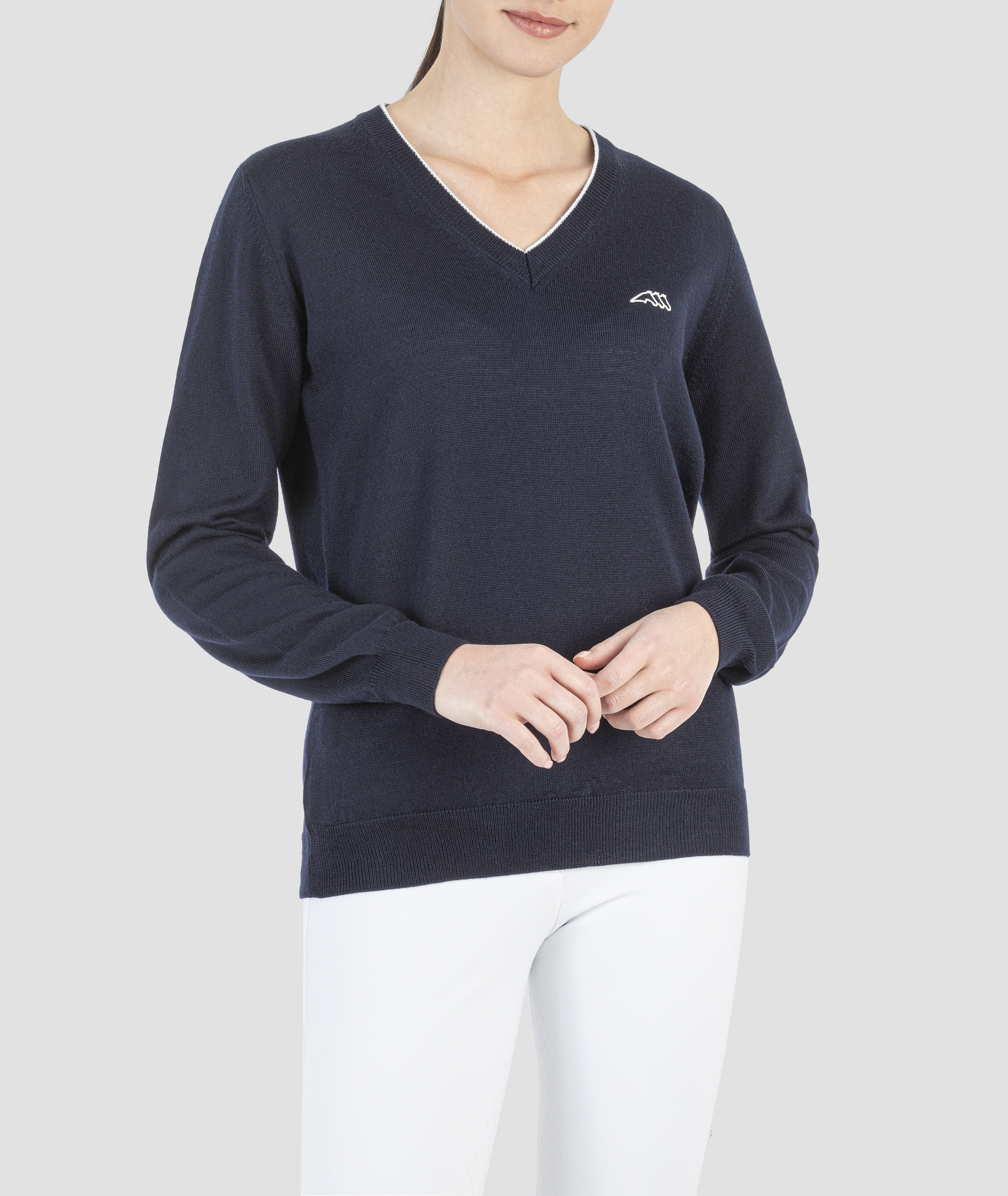 Ceklic Ladies Knitted Pullover - Navy