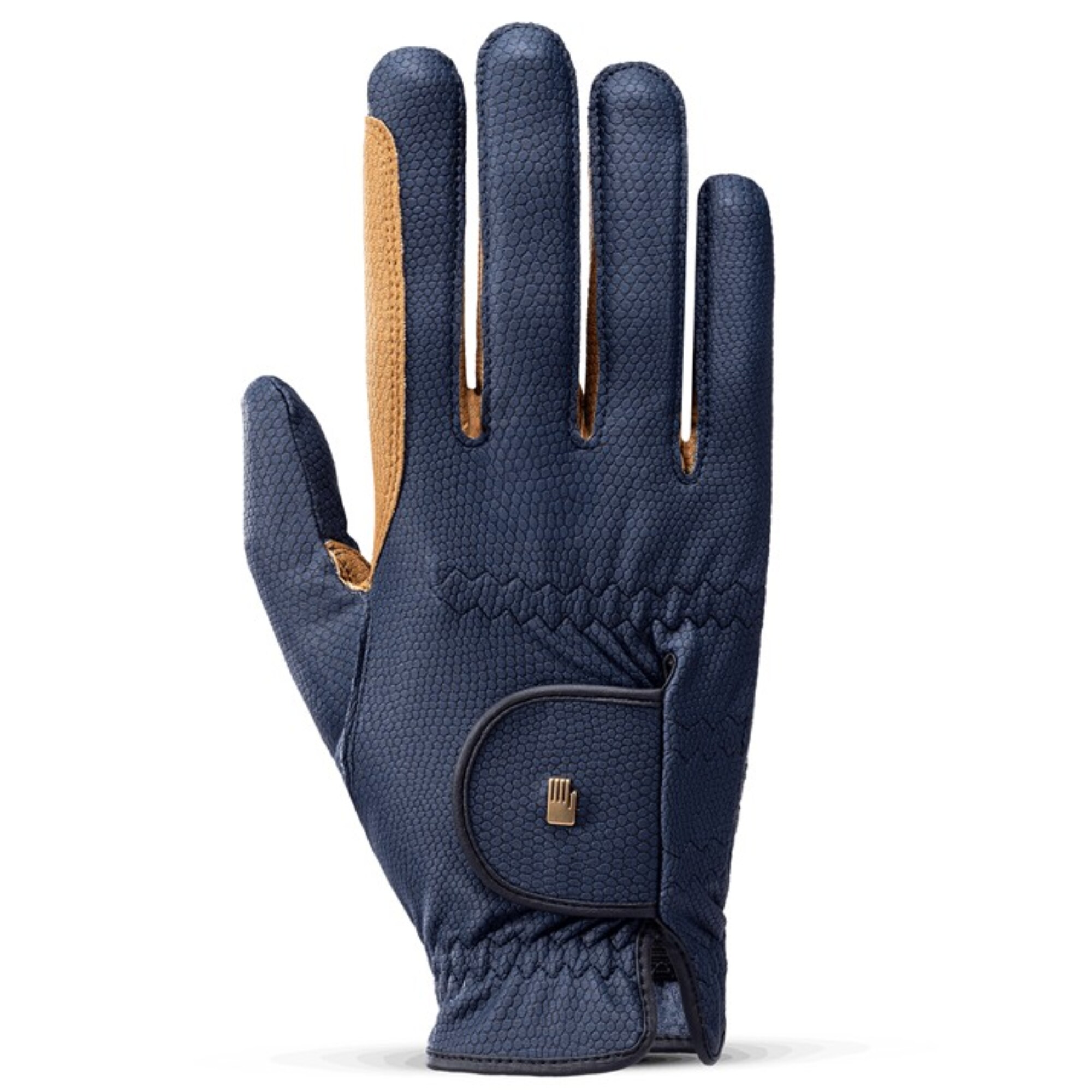 Malta Winter Riding Gloves - Navy/Caramel