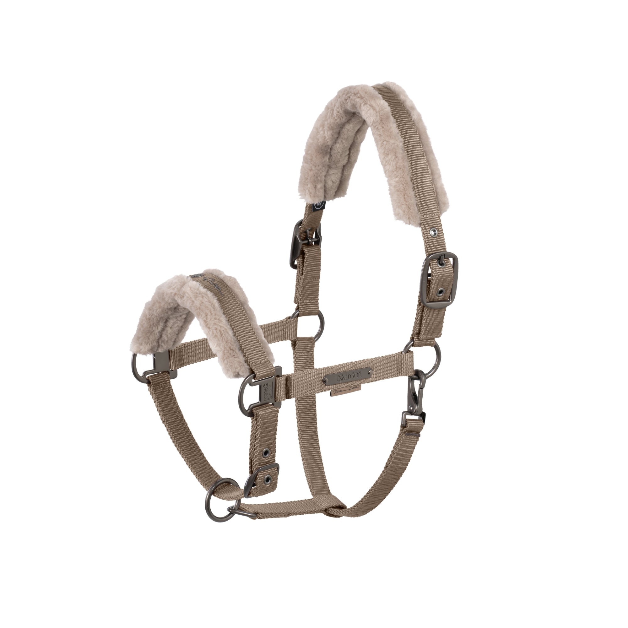 Faux Fur Halter - Smoky Taupe