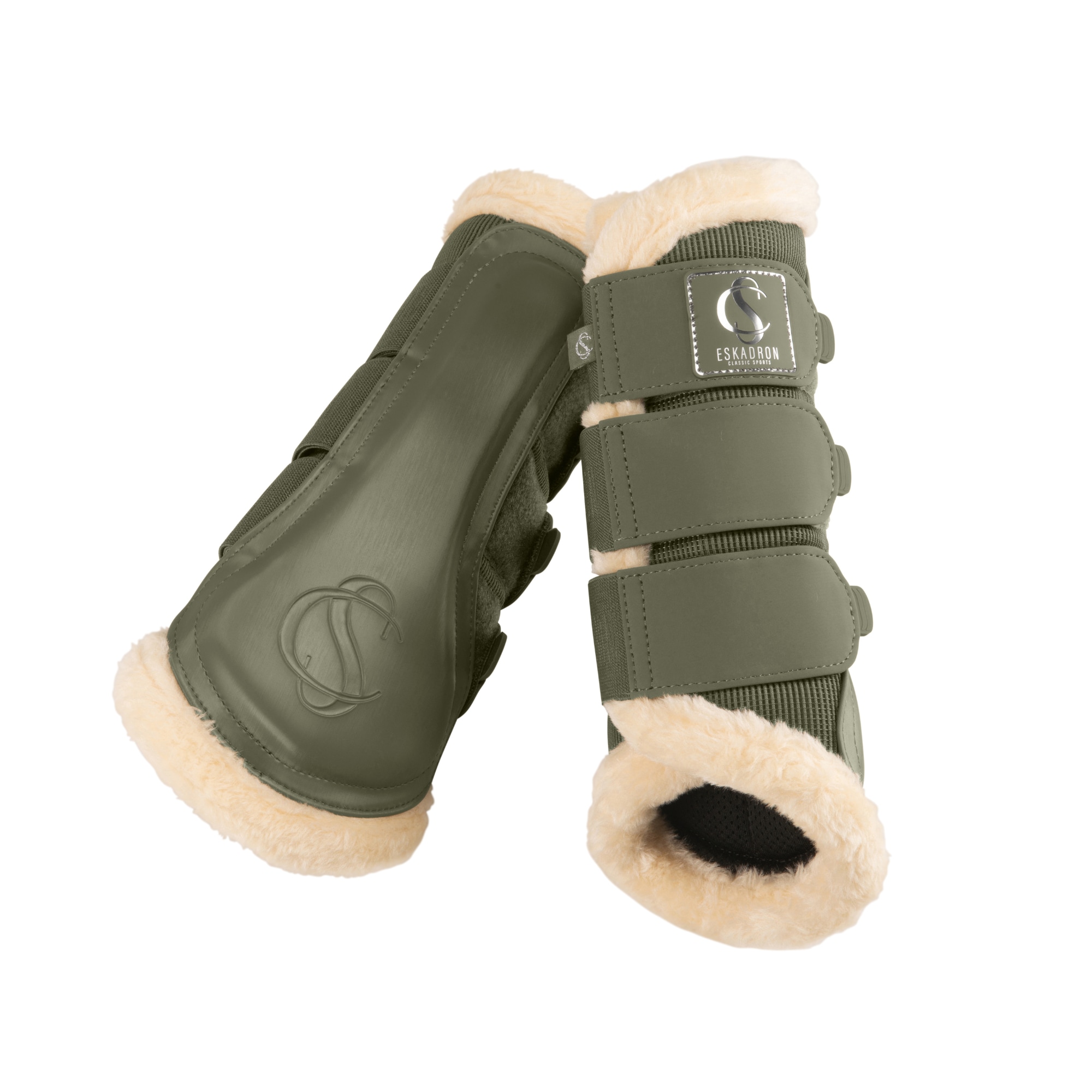 Brushing Boots Mesh Faux Fur - Dusty Olive