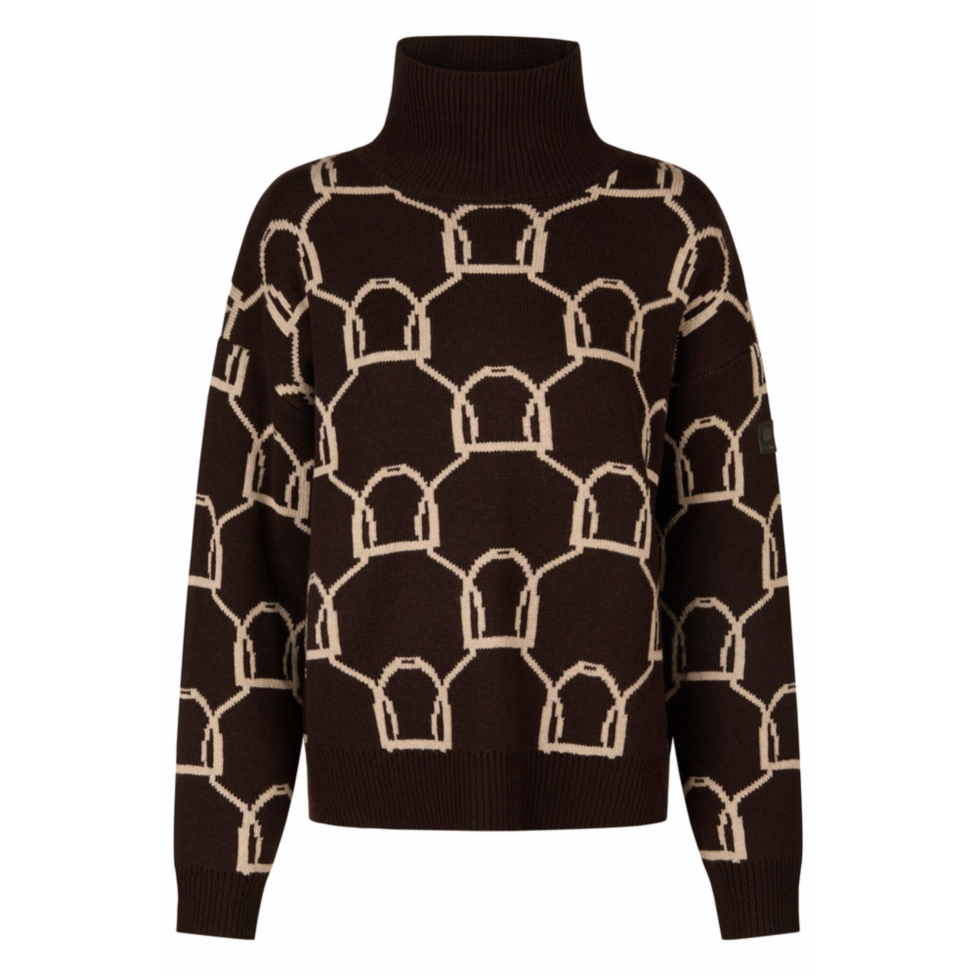 Heritage Knit Jumper - Black Truffle/Beige