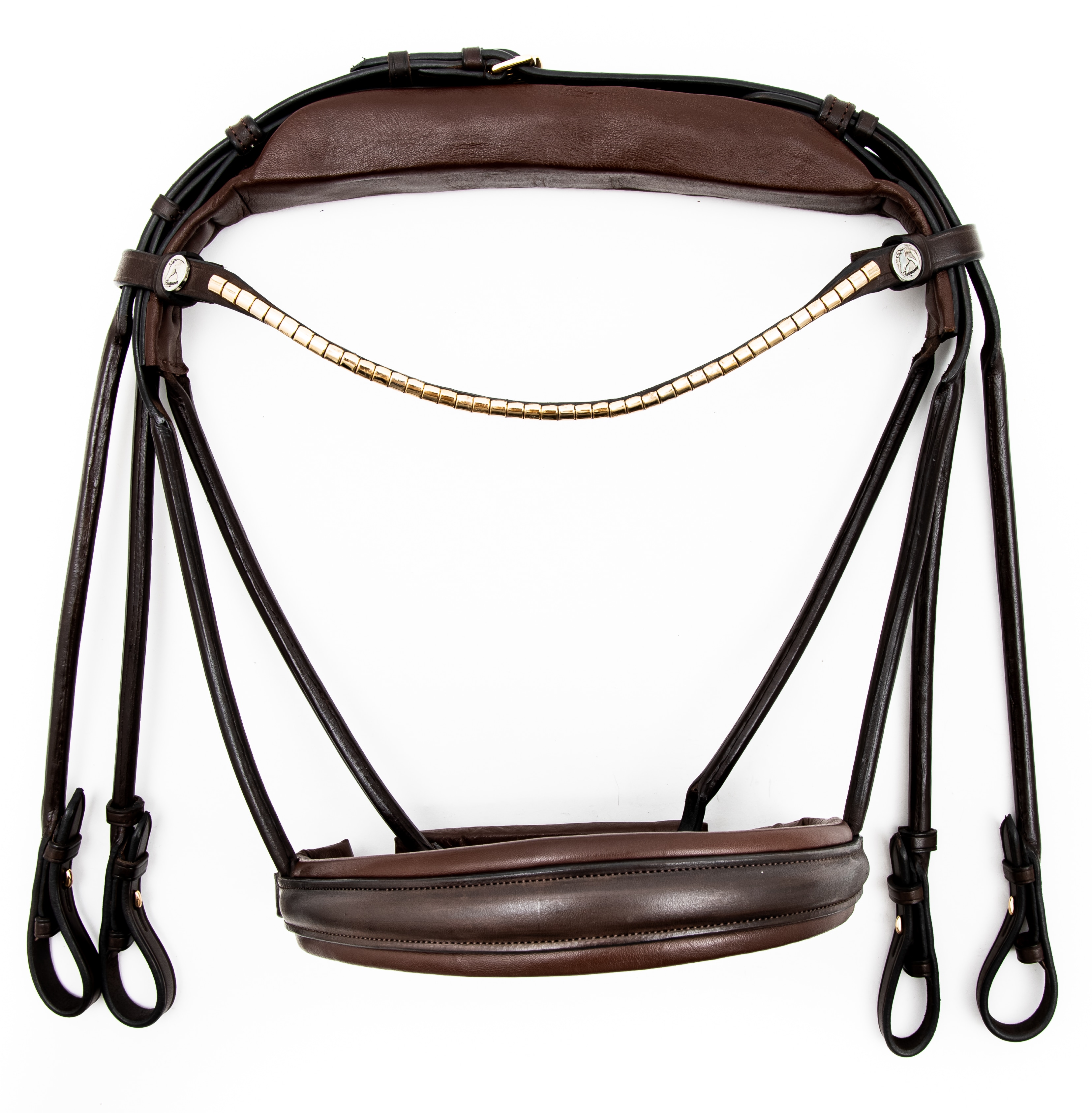 Finesse Double Bridle - Brown/Brown