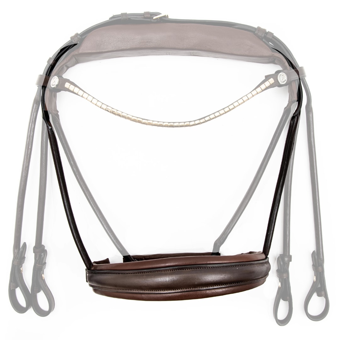 Finesse double bridle noseband - Brown