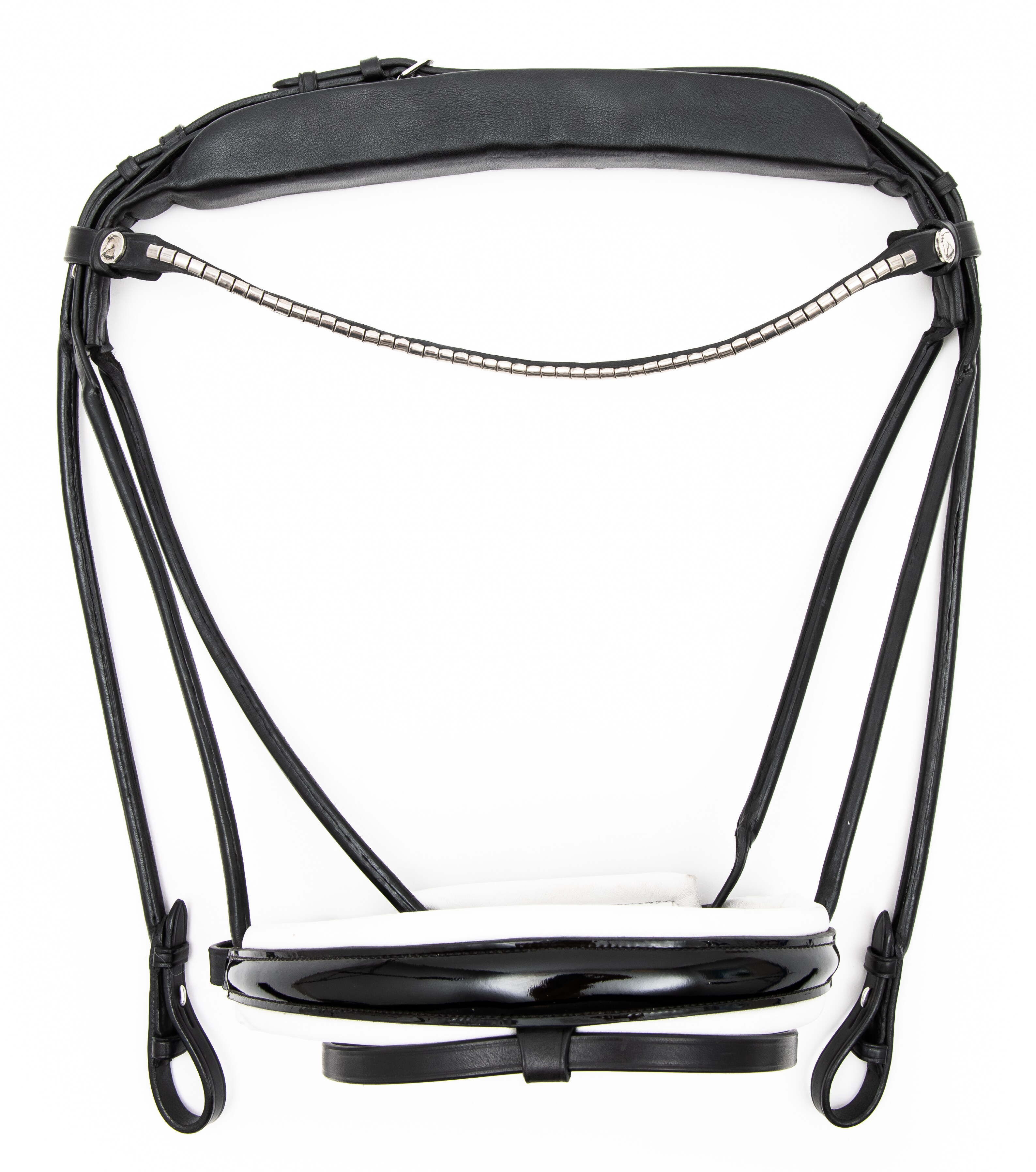 Finesse Bridle - Black/White/Lacquer