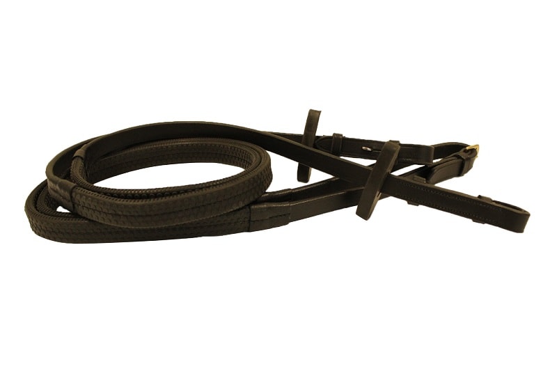 Micklem Rubber Reins - Black