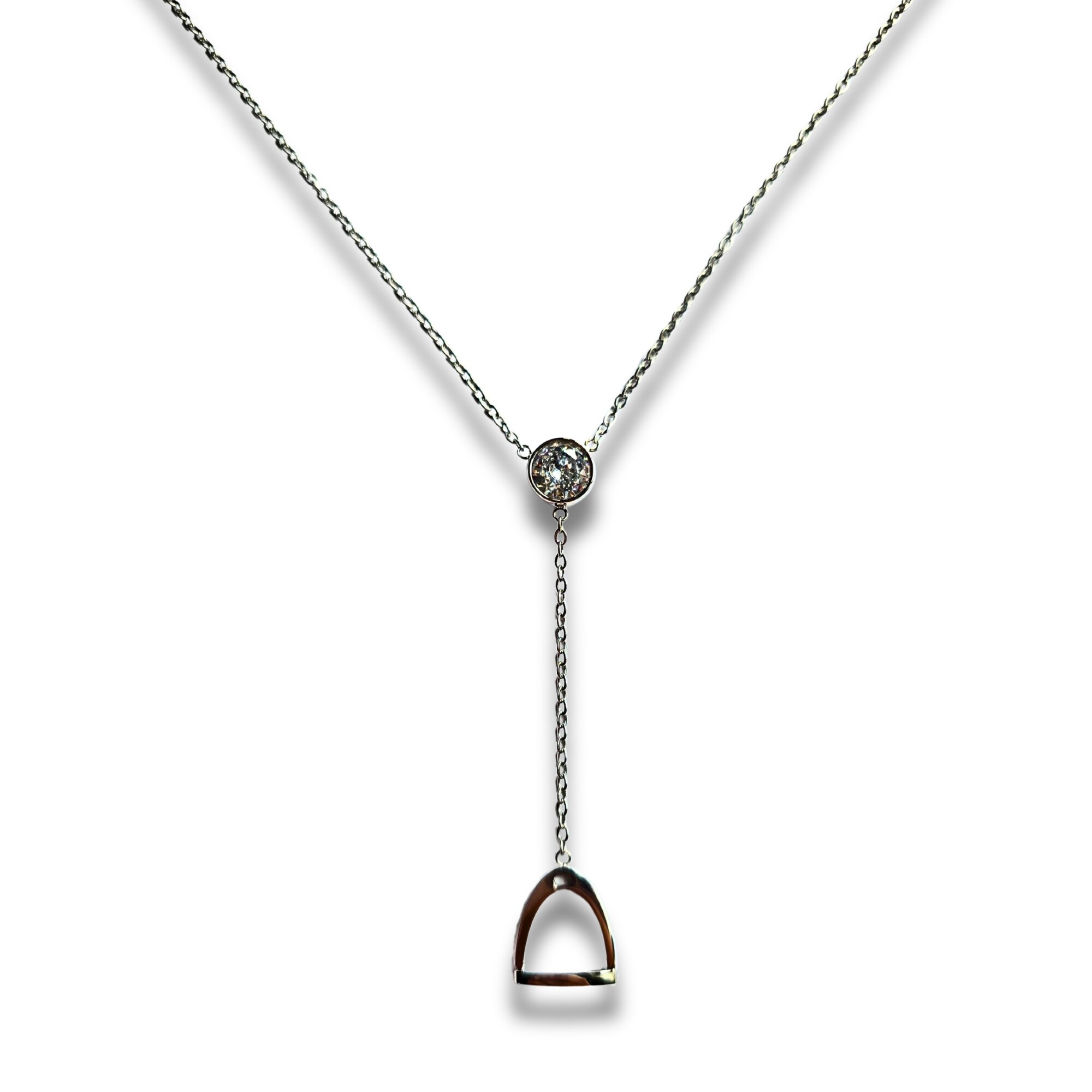 Stirrup Necklace - Silver