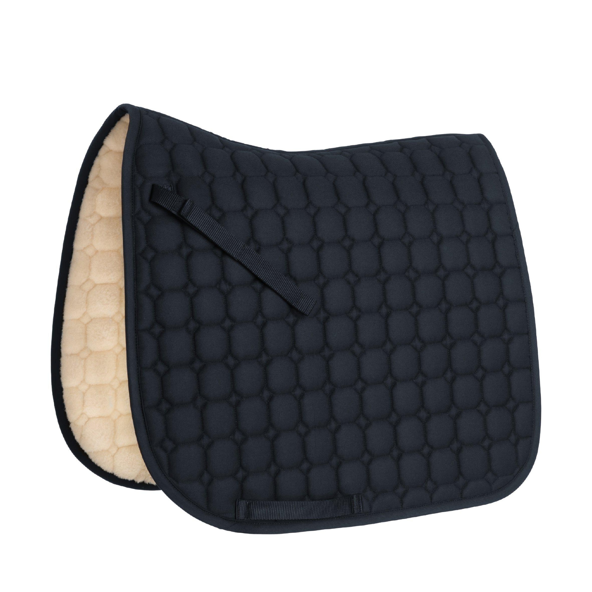 Octagon Faux Fur Dressage Saddle Pad - Navy