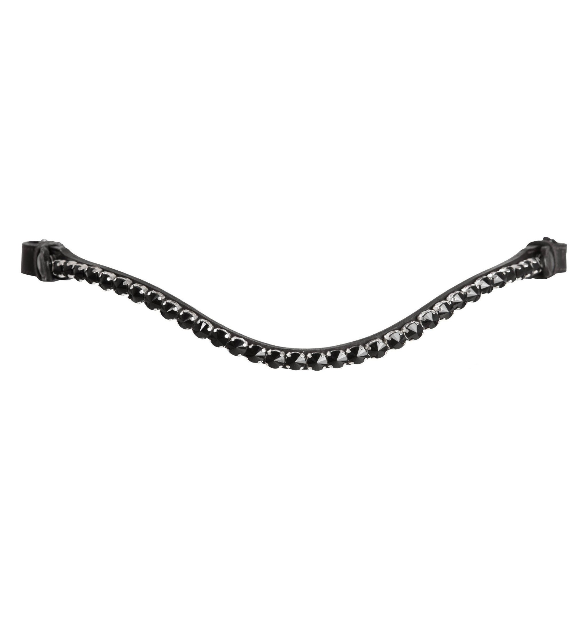 Browband Caselle - Black/Crystal