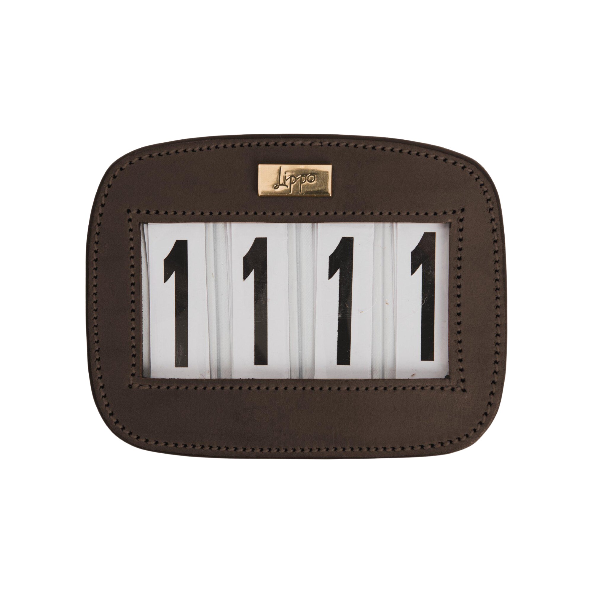Number Holder 4 Digits - Brown/Gold