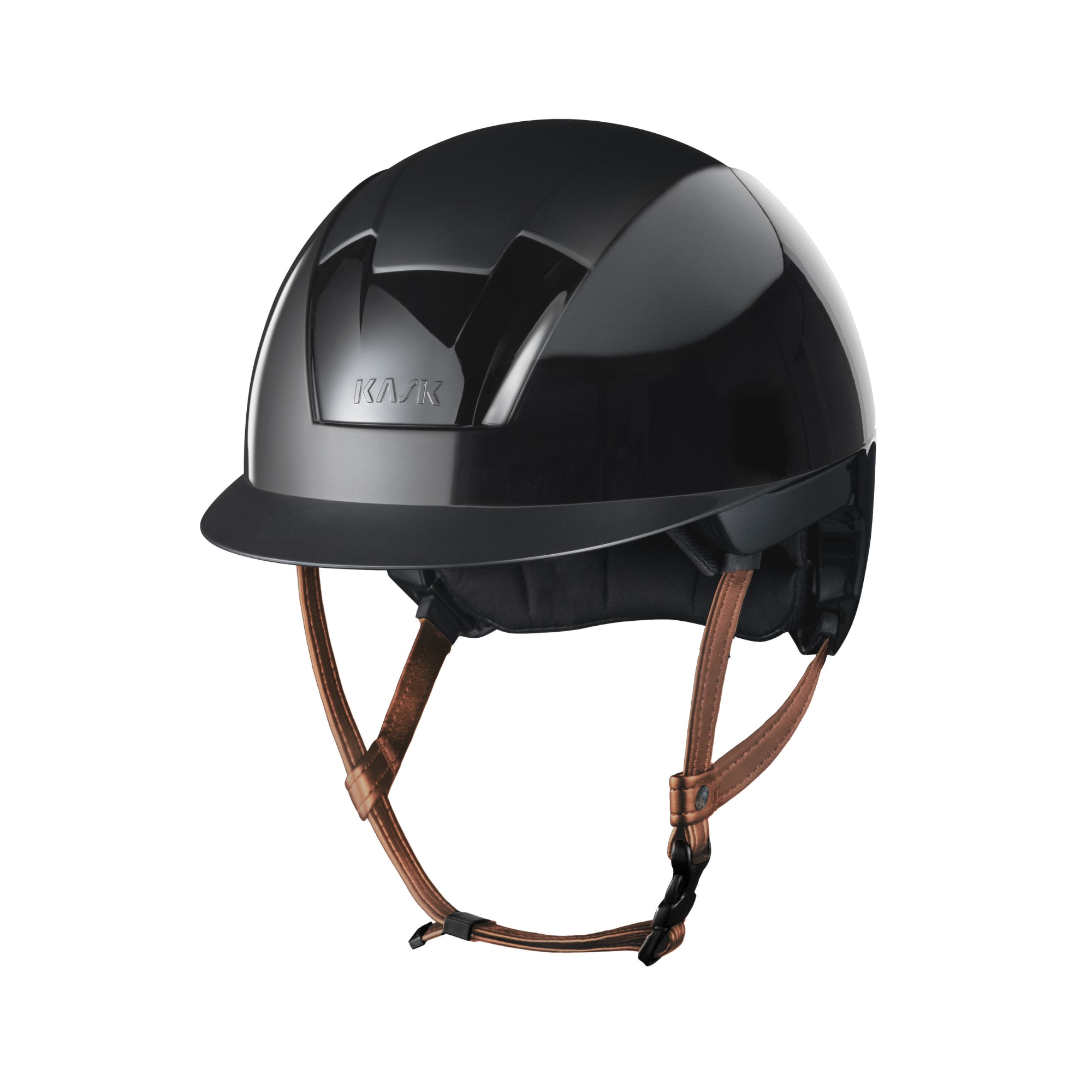Riding Helmet Kooki Shine - Black/Light Brown