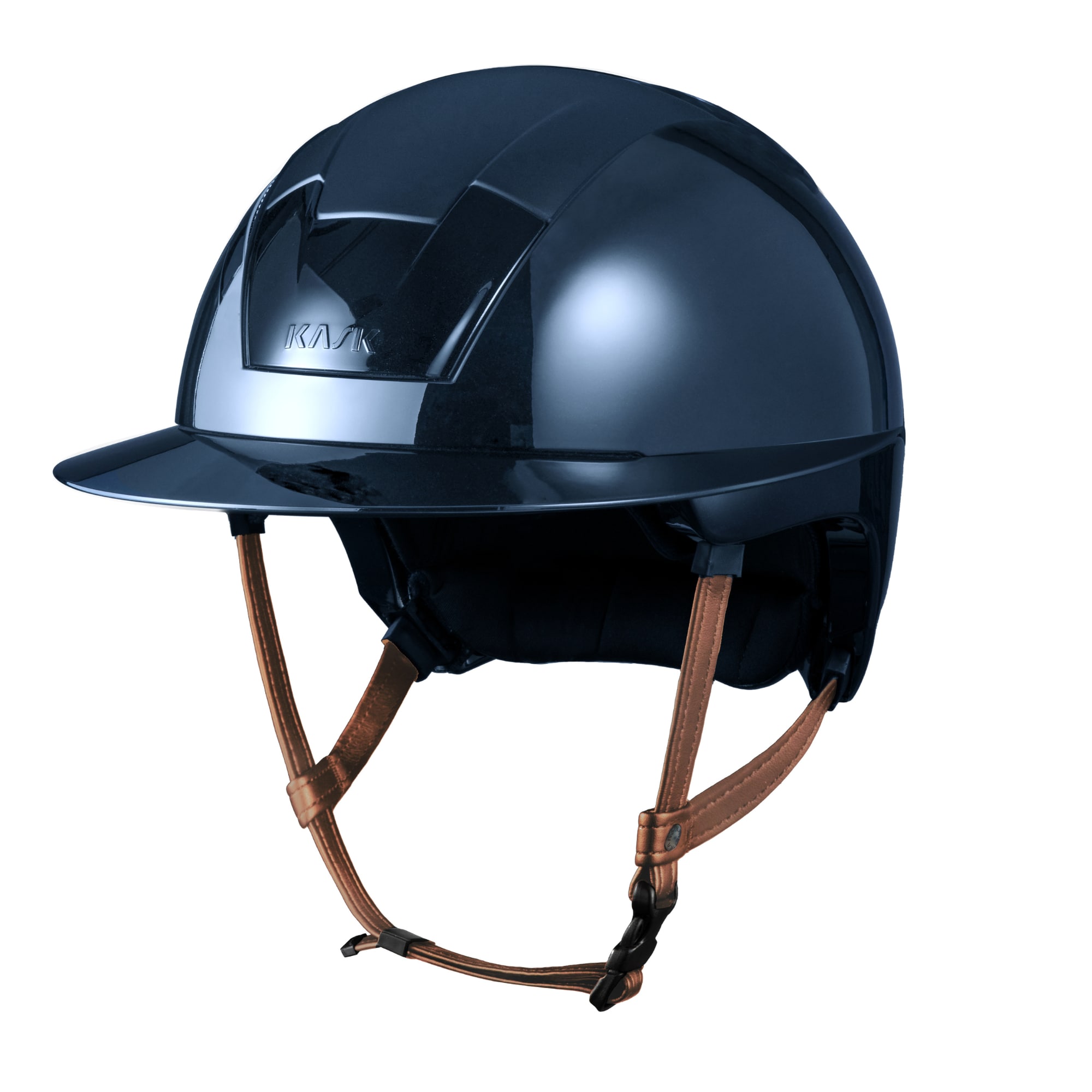 Riding Helmet Kooki Lady Shine - Navy/Light Brown