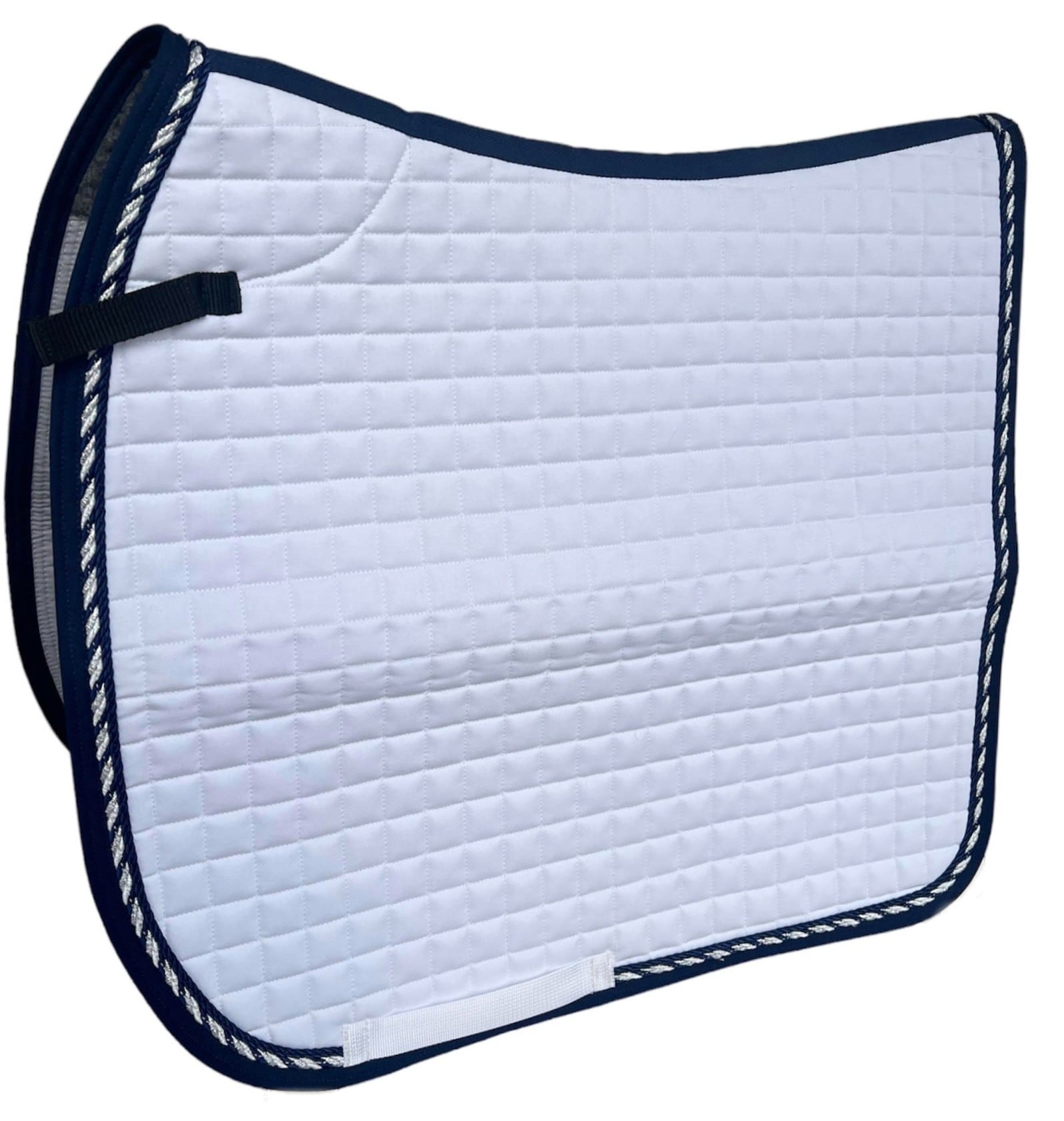 Dressage saddle pad - White/Navy