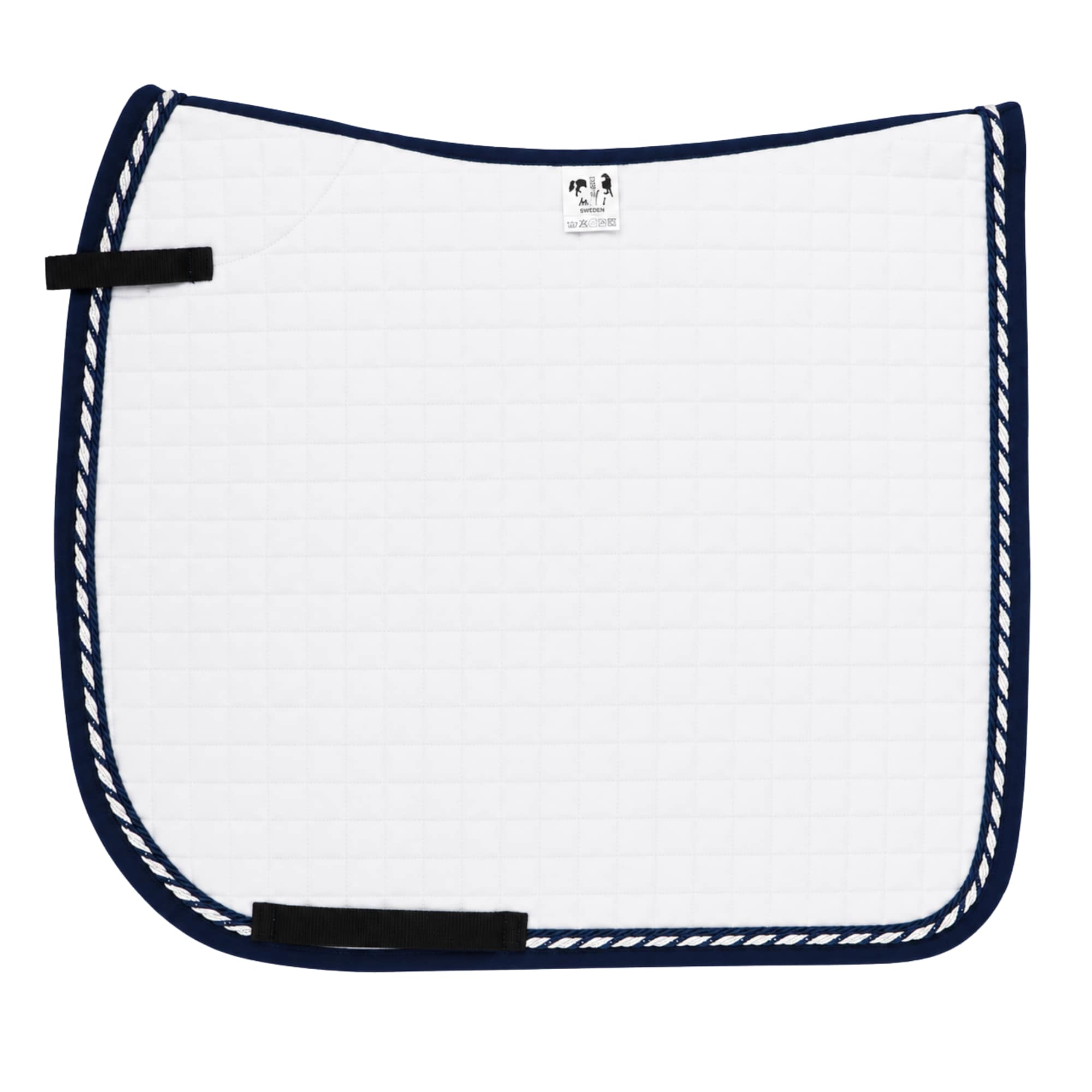 Dressage saddle pad - White/Navy
