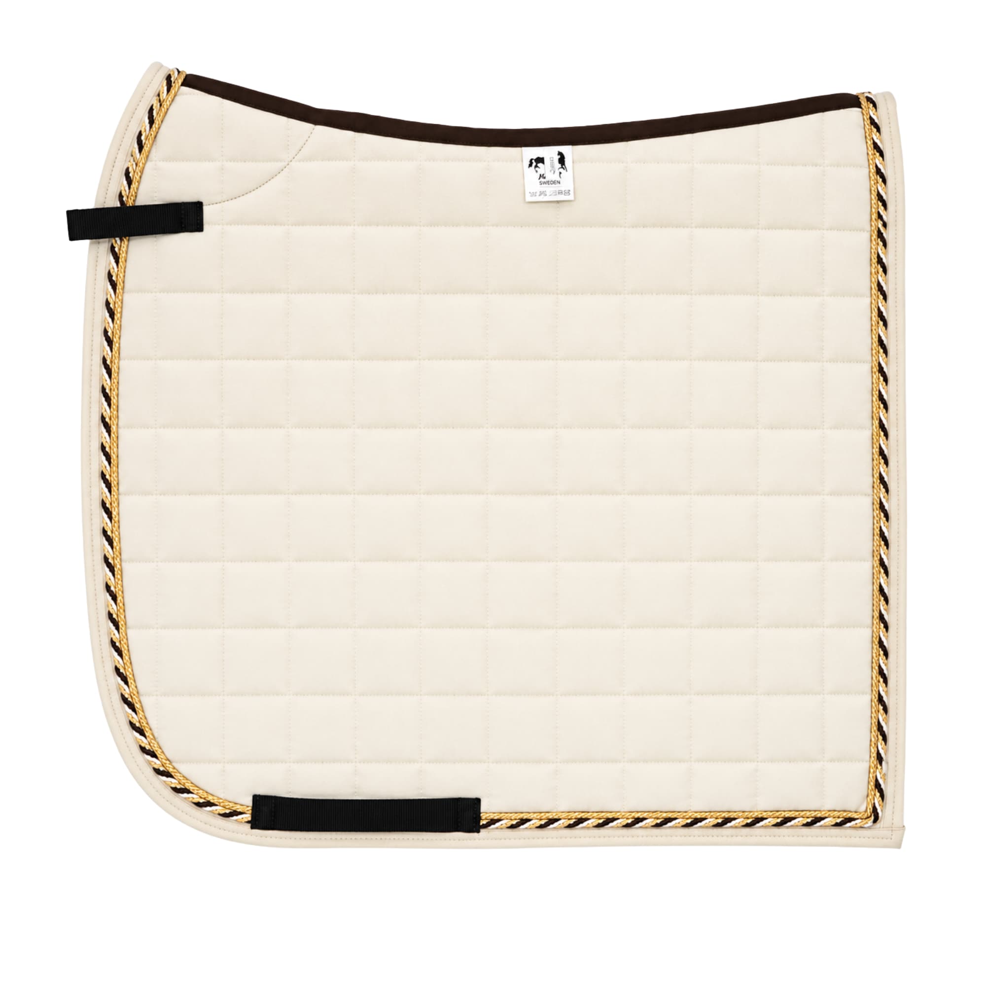 Dressage saddle pad - kitt/brown/gold
