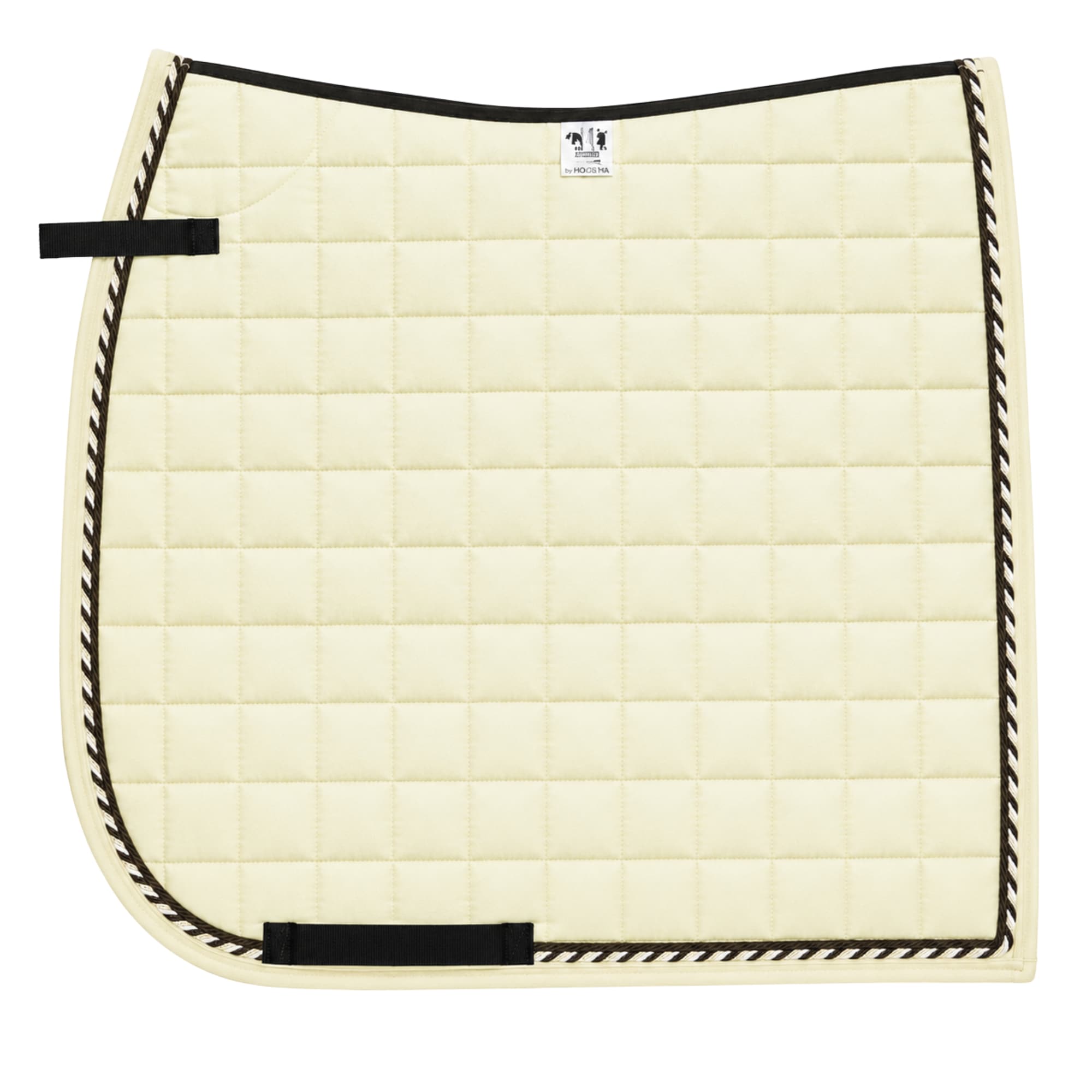 Dressage Saddle Pad - Vanilla/brown/gold