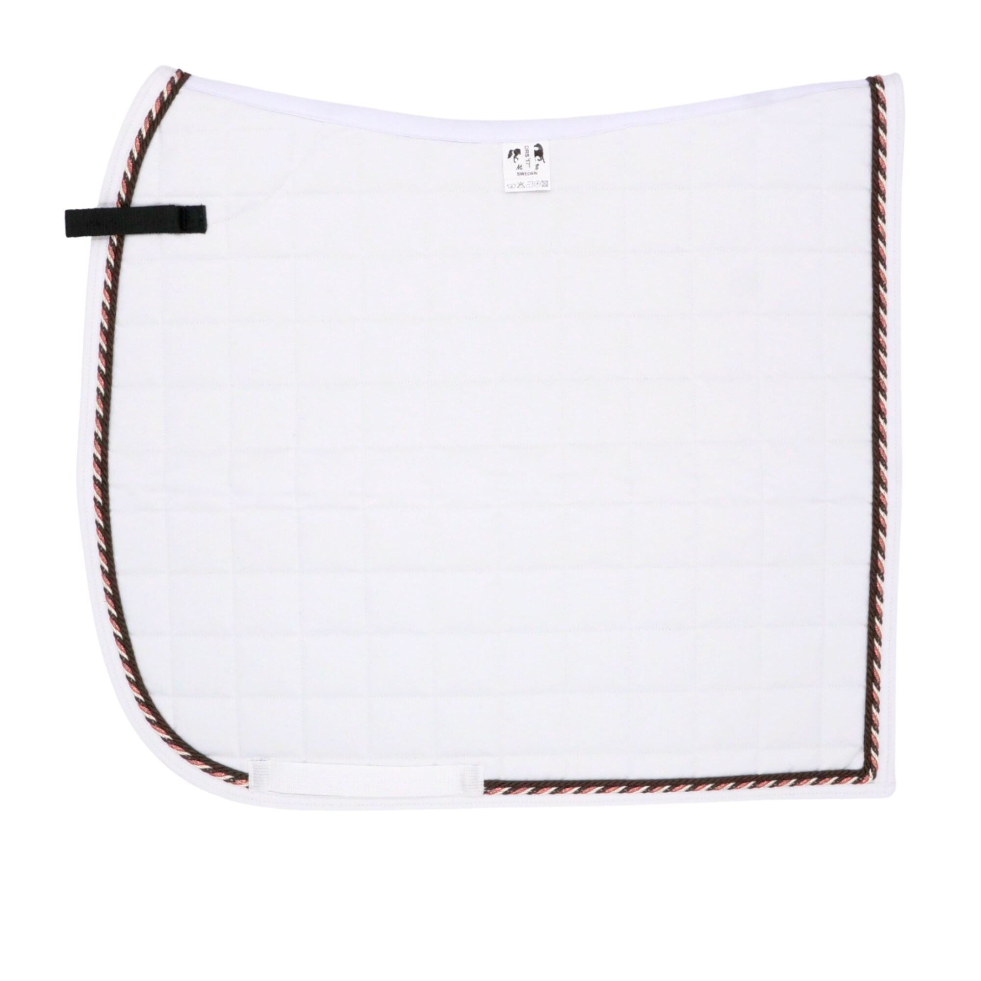 Dressage Saddle Pad - White/Brown/Copper