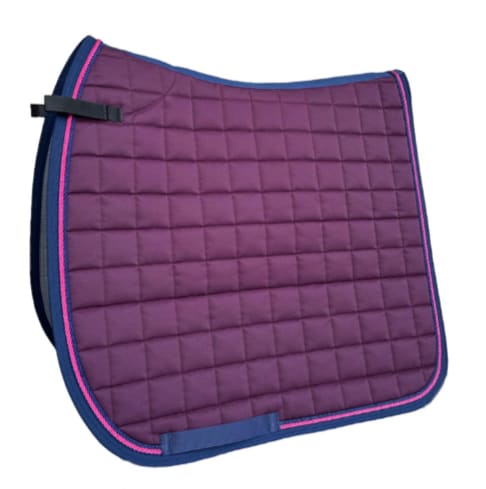 Dressage Saddle Pad - Plum/Navy