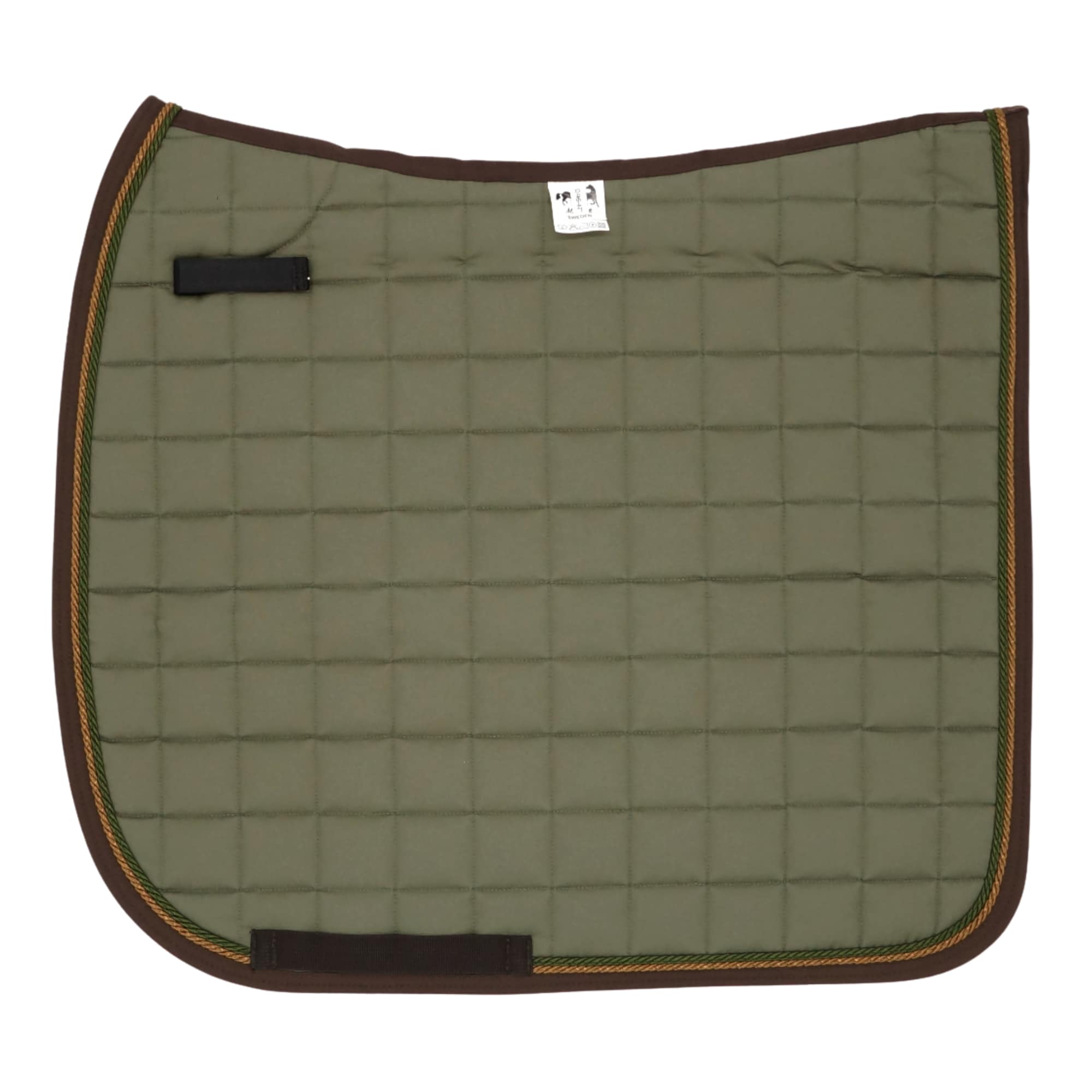 Dressage Saddle Pad - Olive/Brown