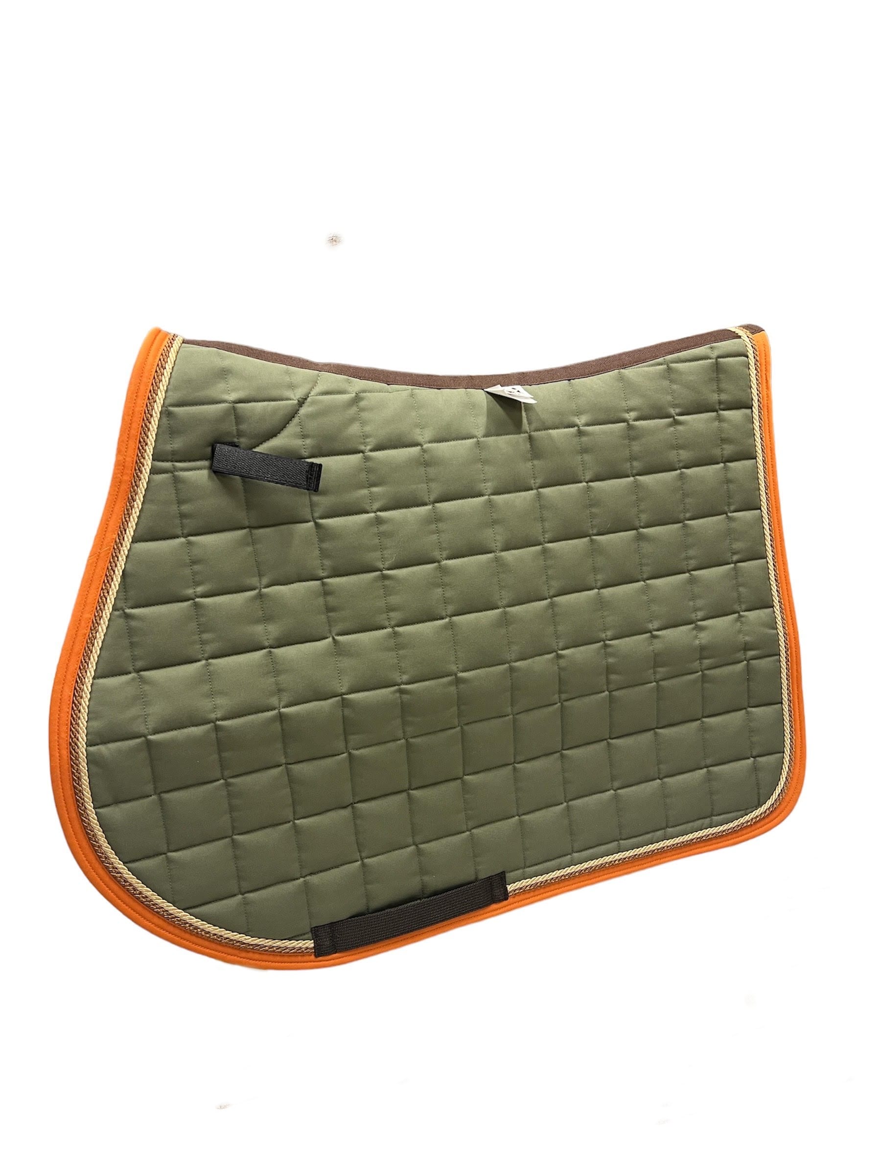 Jumping Saddle Pad - Light Olive/Rust