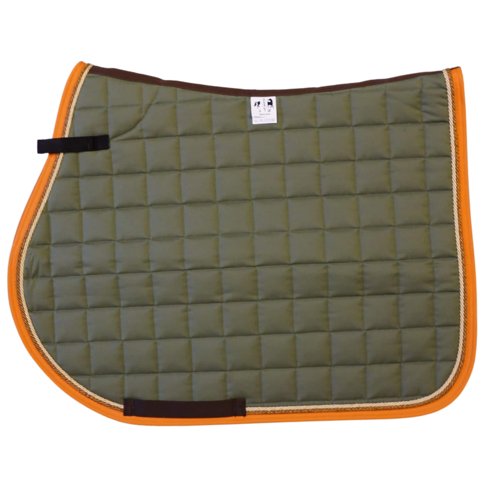 Jumping Saddle Pad - Light Olive/Rust