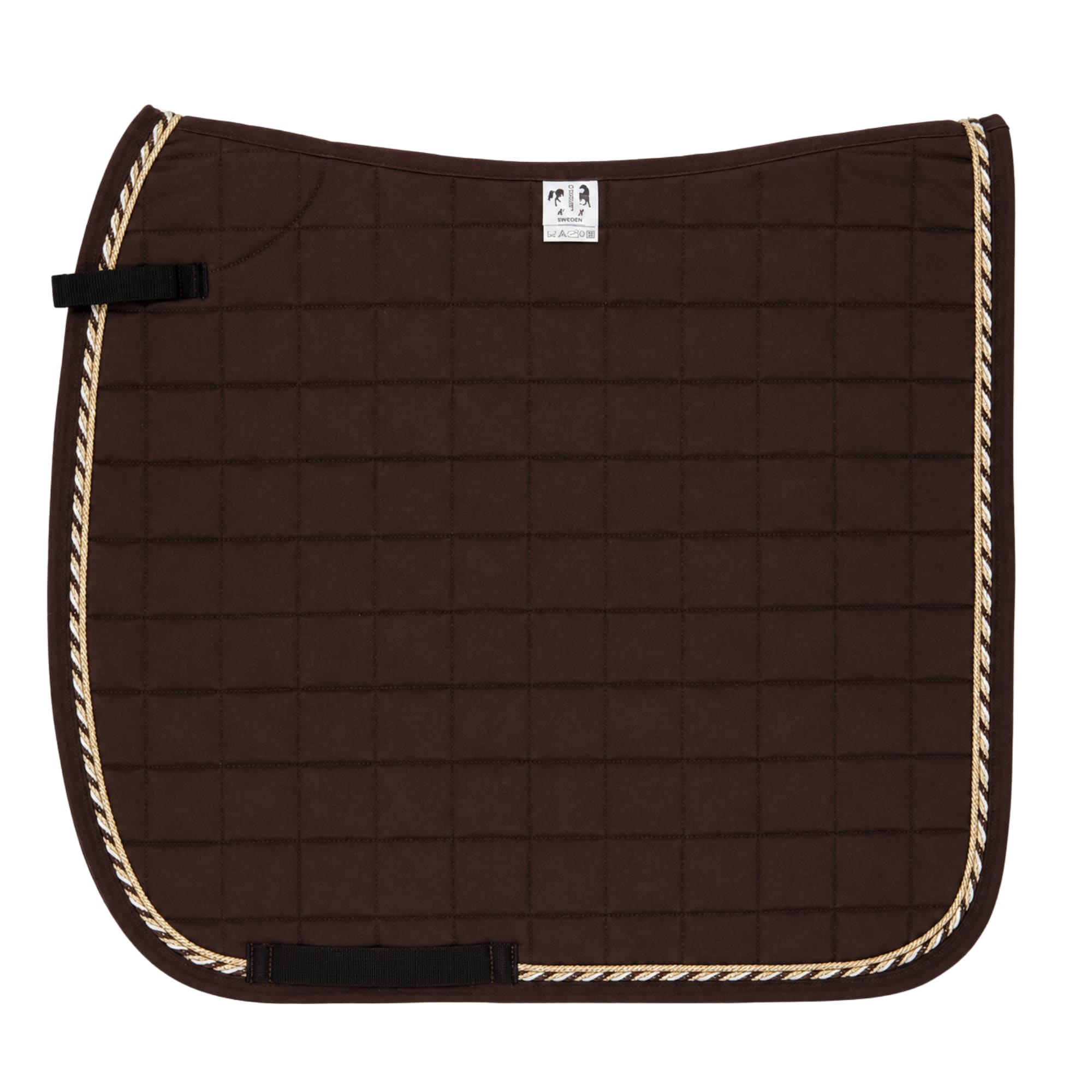 Dressage saddle pad - Brown/Gold