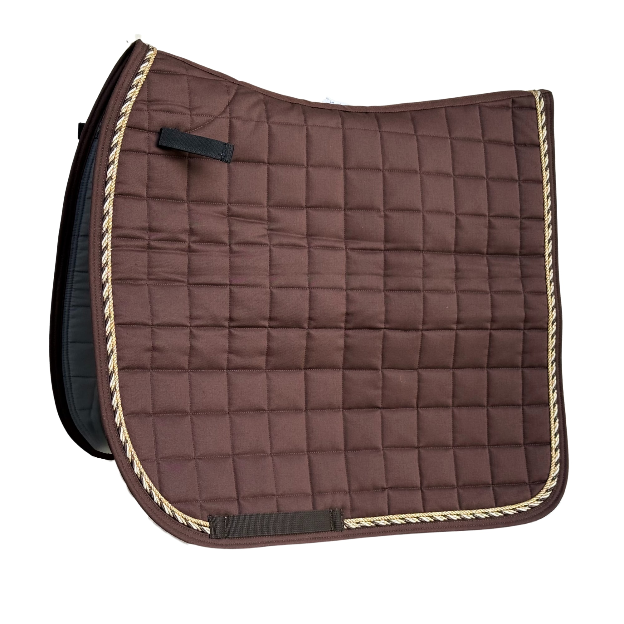 Dressage saddle pad - Brown/Gold