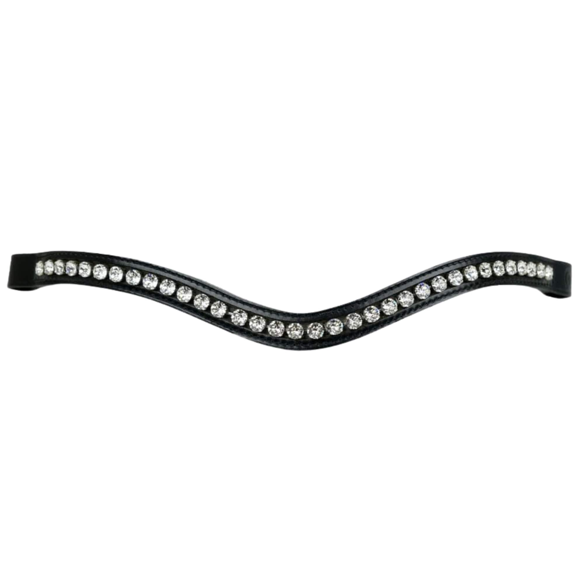 Browband OS Tiffany XL - Black - Crystal