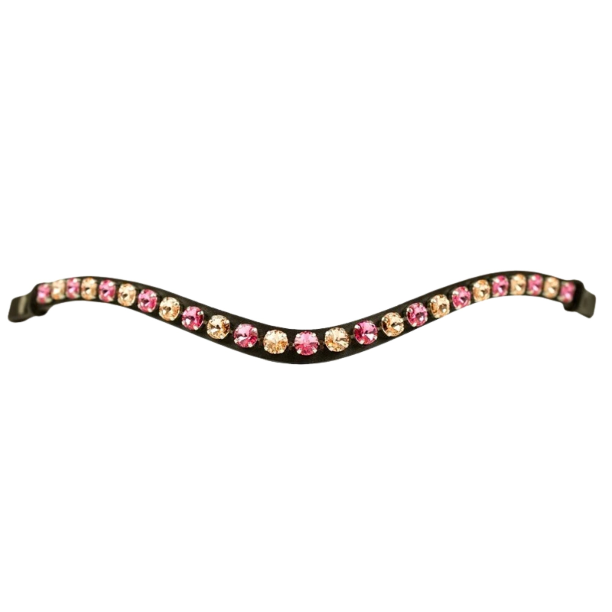 Browband OS Rivoli - Brown - Light Peach/Rose