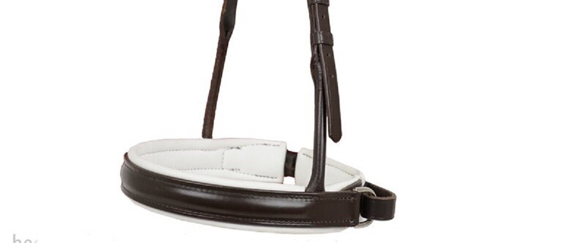 Noseband 4 cm Double Bridle - Brown