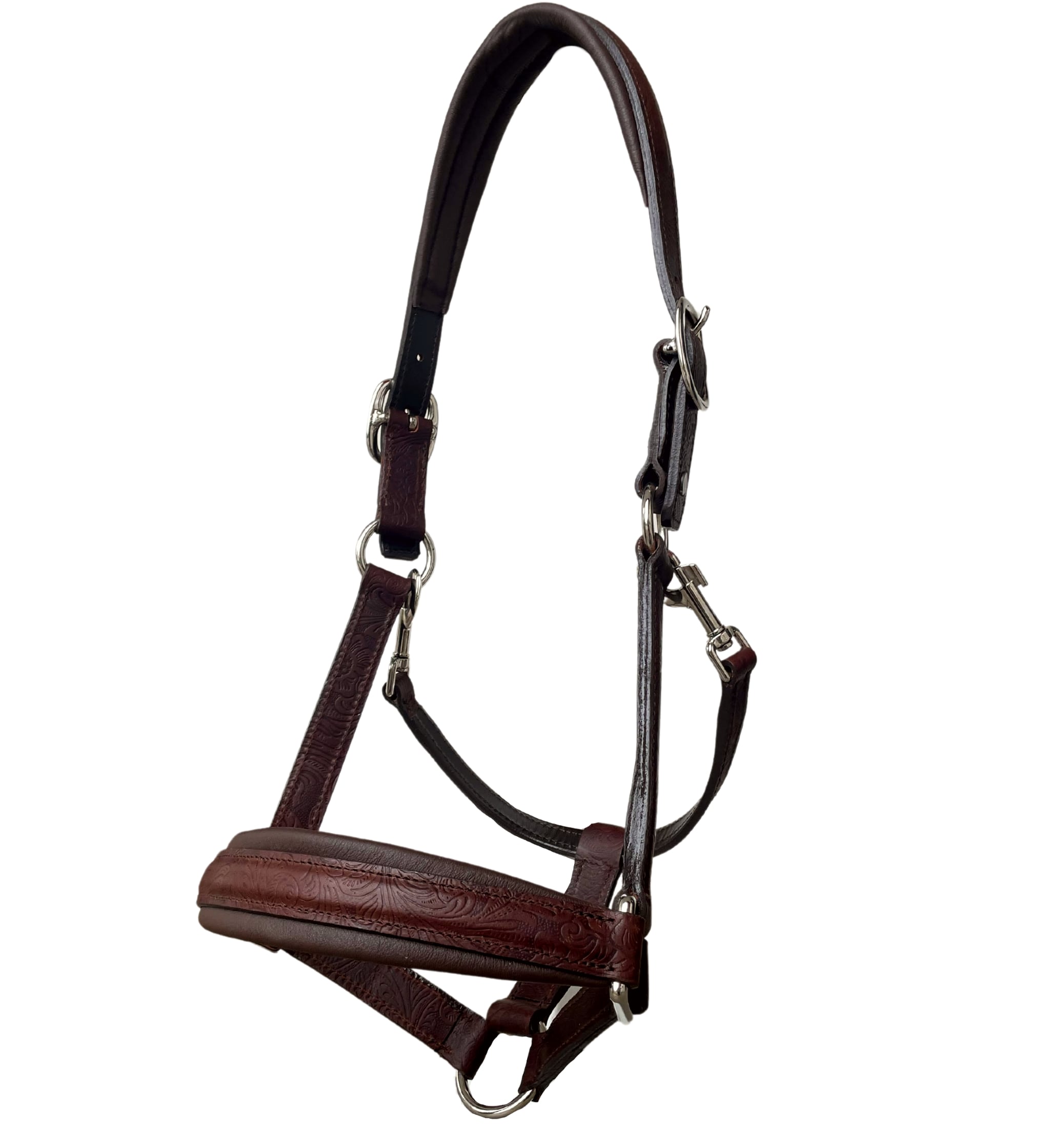 Leather halter  - Brown Ornament