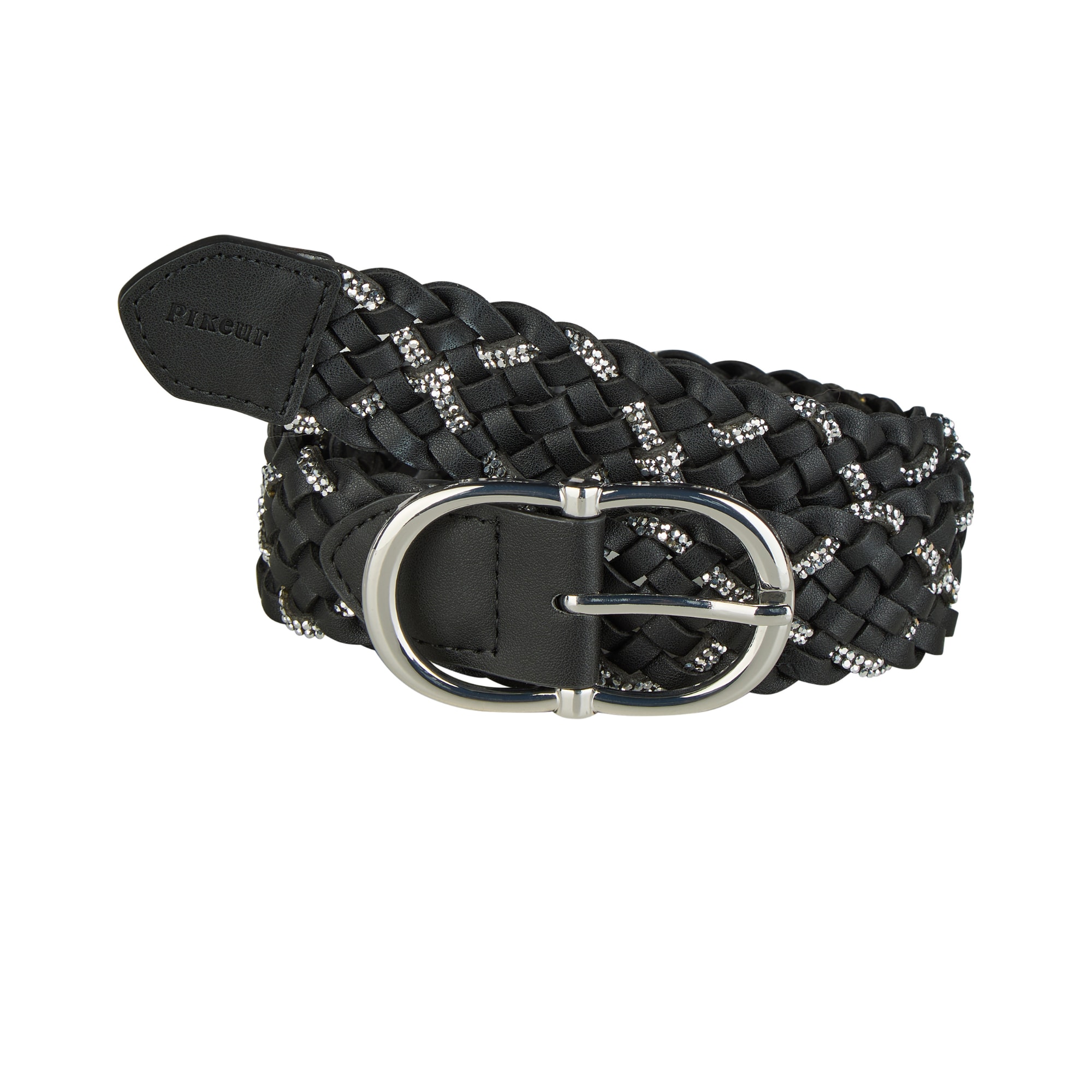 Pikeur Braided Belt - Black/Silver - 85
