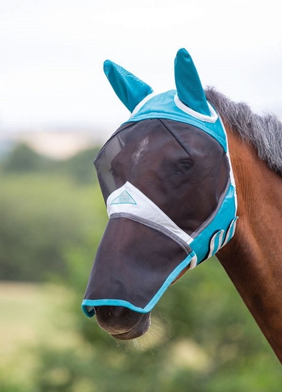 Fly mask with ears and nose