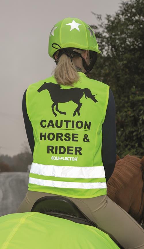 Thin reflex vest for riders