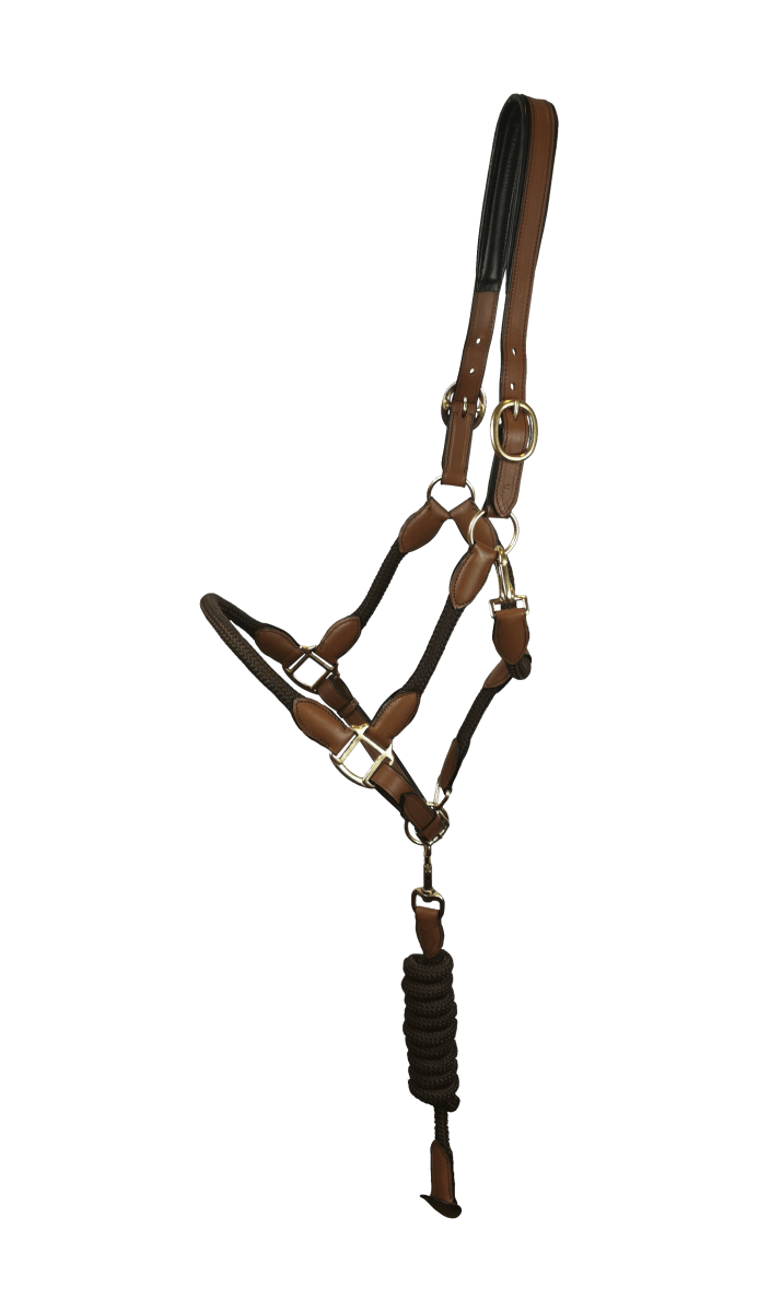 Halter Rope/Leather - Brown