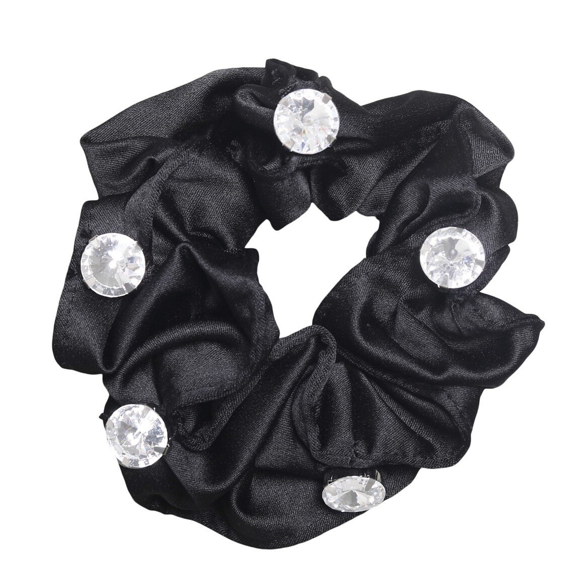 Alyca scrunchie svart med stenar - SD Design