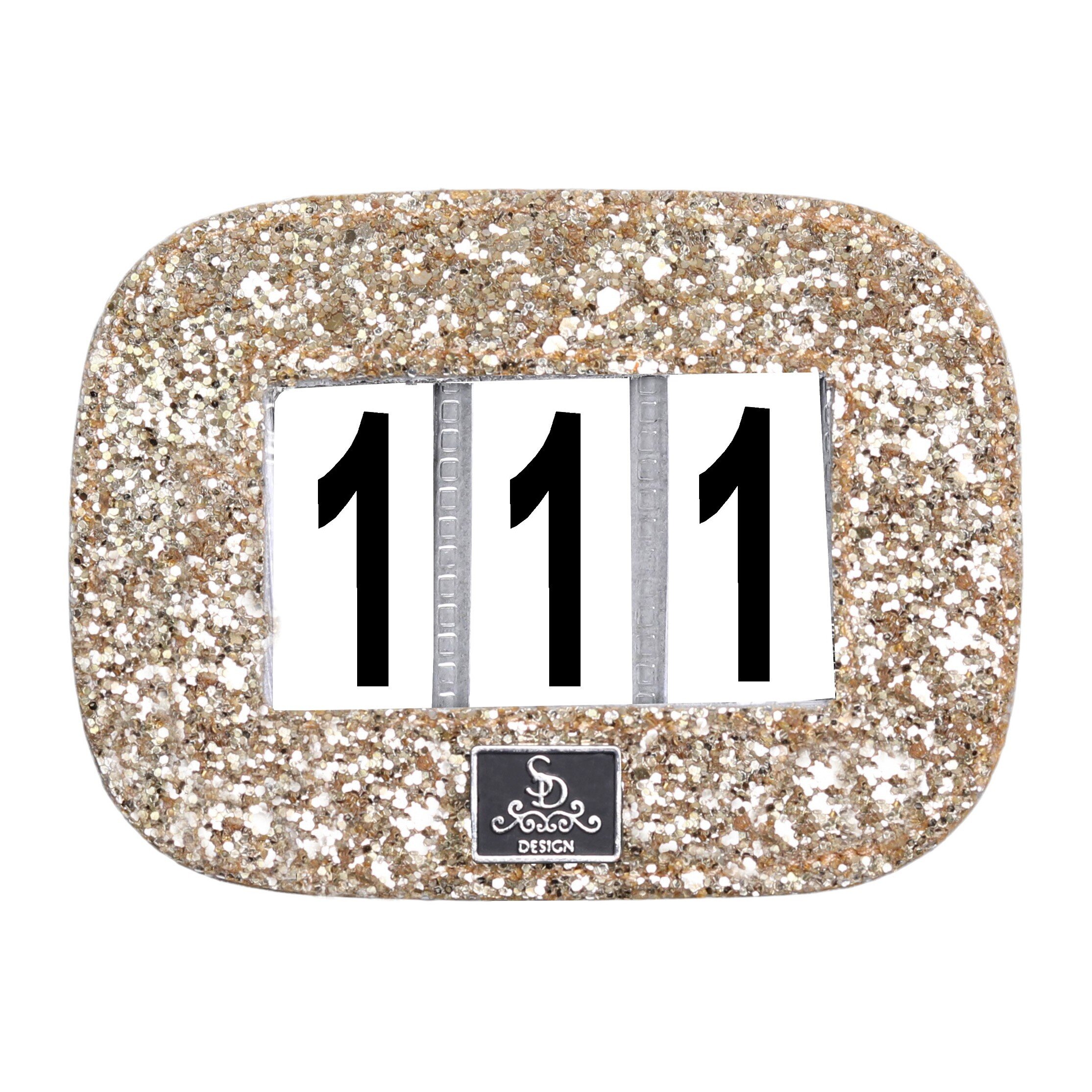 Number holder with glitter - Gold
