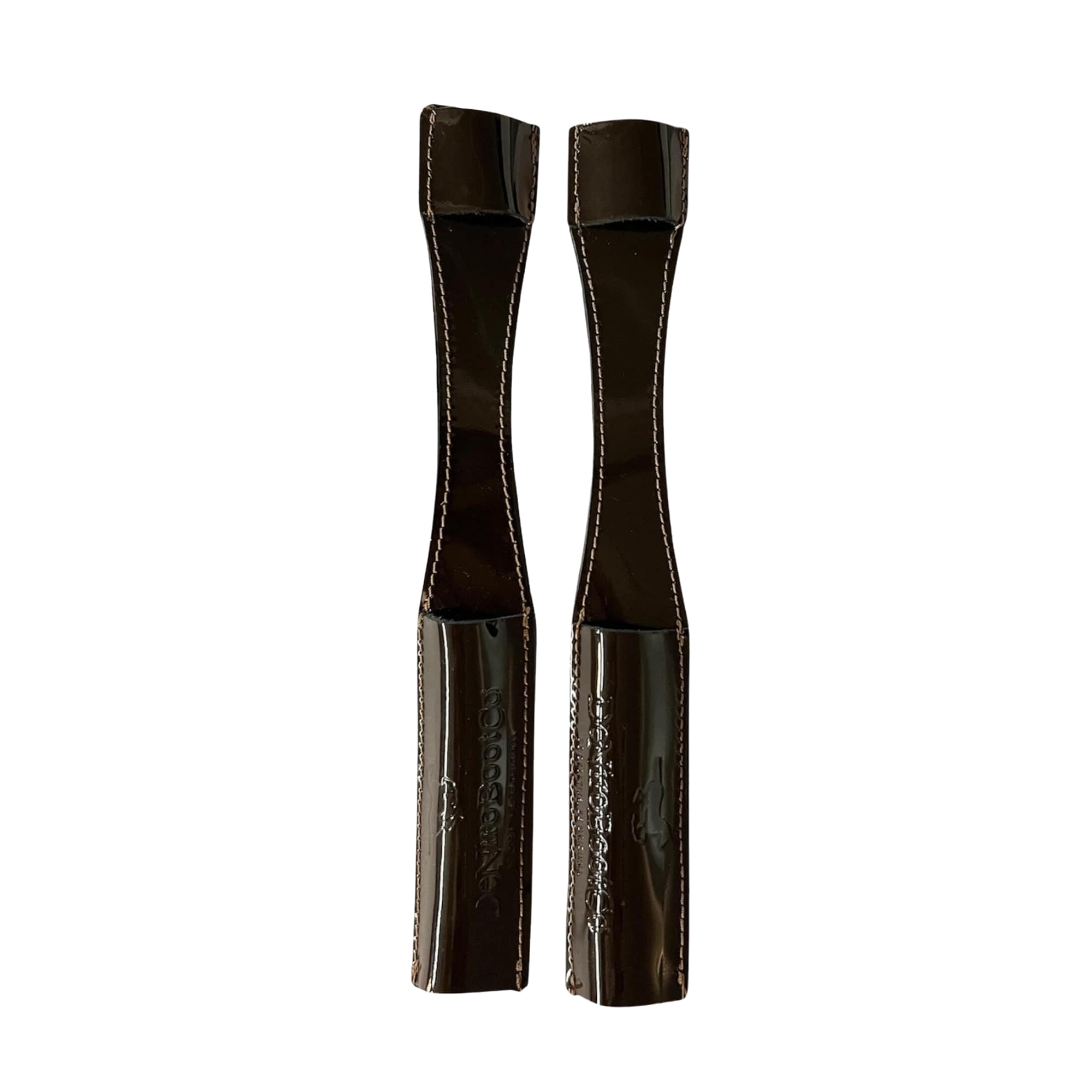 Leather Spur Covers - Patent Brown