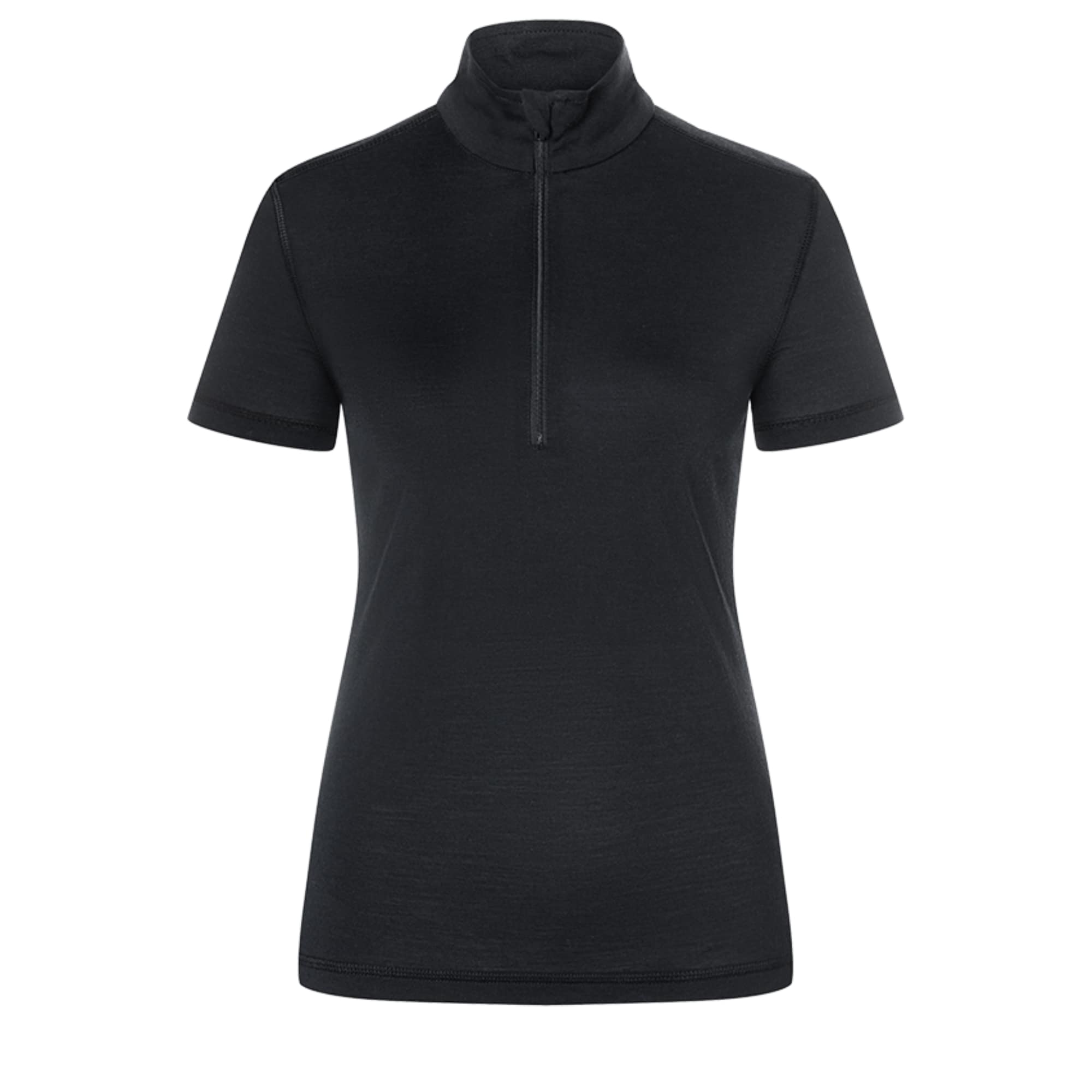 Tundra175 Women's 1/4 Zip Base Layer T-Shirt - Jet Black
